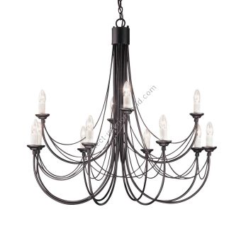 Elstead Lighting / Chandeliers / Carisbrooke 12 Black