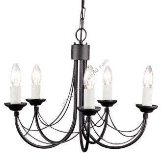 Elstead Lighting / Chandeliers / Carisbrooke 5 Black