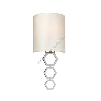 Elstead Lighting / Wall Lights / Clark Small Polished Chrome with Ivory Faux Silk Shade