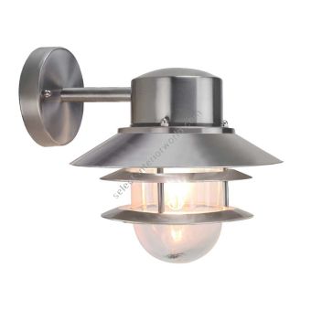 Elstead Lighting / Outdoor Wall Lights / Copenhagen 1 Lantern Brushed 304 Stainless Steel