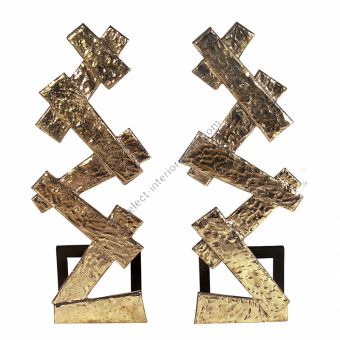 Corbin Bronze / Home accessory / Zigzag Andirons B3624