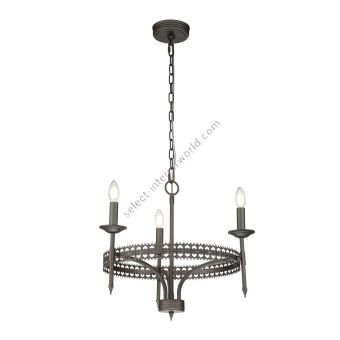 Elstead Lighting / Chandeliers / Crown 3 Iron Gate