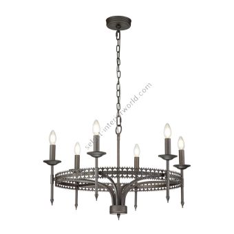 Elstead Lighting / Chandeliers / Crown 6 Iron Gate