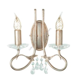 Elstead Lighting / Wall Lights / Christina 2 Silver & Gold Patina