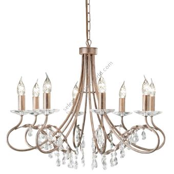 Elstead Lighting / Chandeliers / Christina 8 Silver & Gold Patina