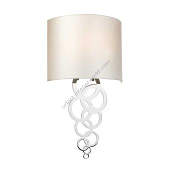 Elstead Lighting / Wall Lights / Curtis Medium Polished Chrome with Ivory Faux Silk Shade