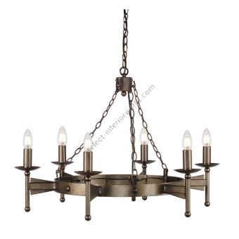 Elstead Lighting / Chandeliers / Cromwell 6 Old Bronze