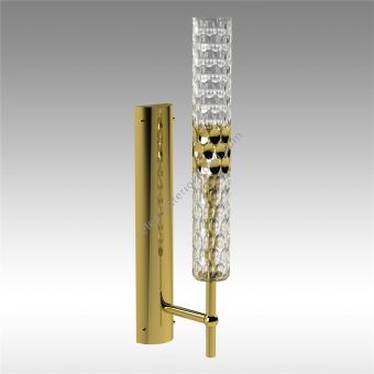 Italian Luxury Lighting / Wall Sconces / Elegance Gold Crystal 1 Light D1202 001WL