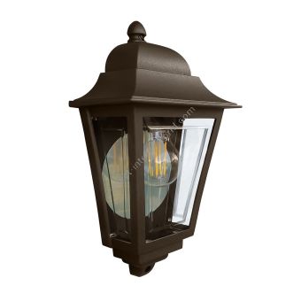 Elstead Lighting / Outdoor Wall Lights / Deco Lane 1lt Half Lantern Bronze