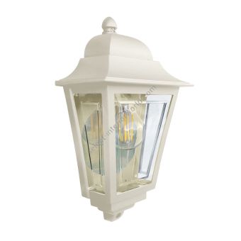 Elstead Lighting / Outdoor Wall Lights / Deco Lane Half Lantern Cream