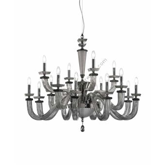 Euroluce Lampadari / Chandeliers / Desiderio Fumè L8+4+4