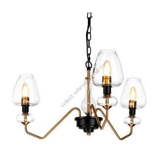 Elstead Lighting / Pendant Lights / Armand 3 Aged Brass Plated & Charcoal Black Paint