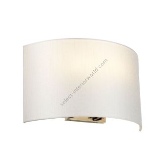 Elstead Lighting / Wall Lights / Cooper Large Curved with Polished Chrome Back Plate with Ivory Shade