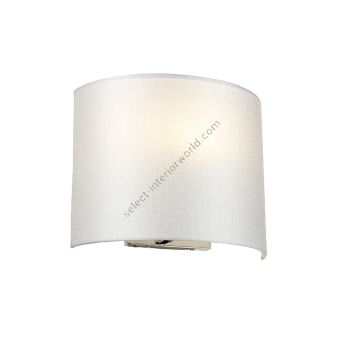 Elstead Lighting / Wall Lights / Cooper Medium Curved with Polished Chrome Back Plate & Ivory Shade