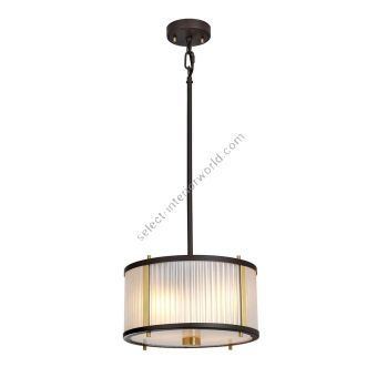 Elstead Lighting / Pendant Lights / Corona 2 Museum Bronze Dark Brown Painted & Aged Brass