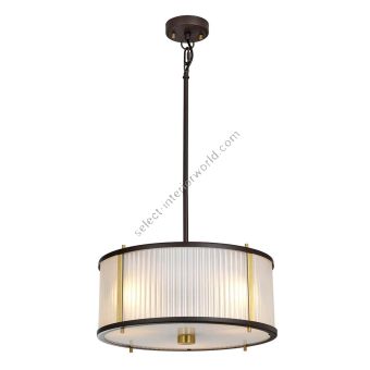 Elstead Lighting / Pendant Lights / Corona 3 Museum Bronze Dark Brown Painted & Aged Brass