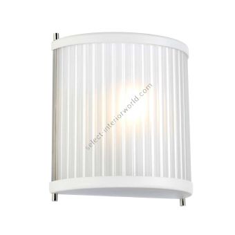 Elstead Lighting / Wall Lights / Corona White Satin Painted & Polished Nickel