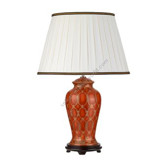 Elstead Lighting / Table Lamps / Datai 1 Terracotta and Gold with Ivory