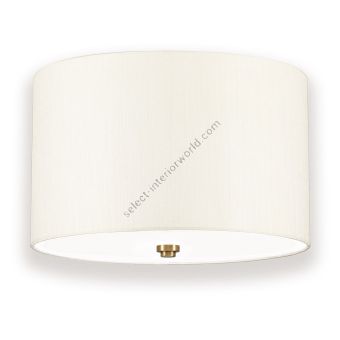 Elstead Lighting / Ceiling Lights / Fletcher 14 Flush Aged Brass with Ivory Shade
