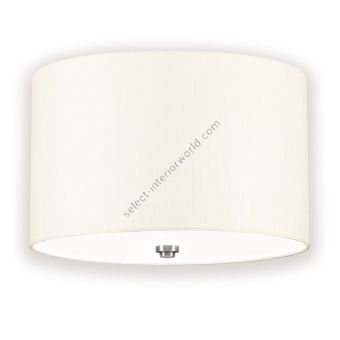 Elstead Lighting / Ceiling Lights / Fletcher 14 Flush Polished Chrome with Ivory Shade