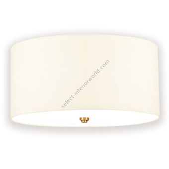Elstead Lighting / Ceiling Lights / Fletcher 18 Flush Aged Brass with Ivory Shade