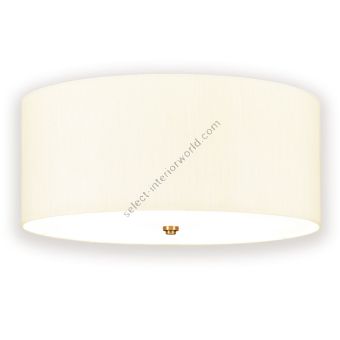 Elstead Lighting / Ceiling Lights / Fletcher 22 Flush Aged Brass with Ivory Shade
