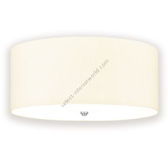 Elstead Lighting / Ceiling Lights / Fletcher 22 Flush Polished Chrome with Ivory Shade