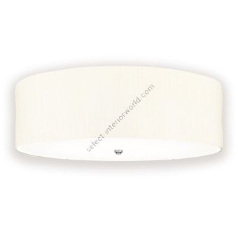 Elstead Lighting / Ceiling Lights / Fletcher 30 Flush Polished Chrome with Ivory Shade