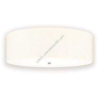 Elstead Lighting / Ceiling Lights / Fletcher 34 Flush Polished Chrome with Ivory Shade