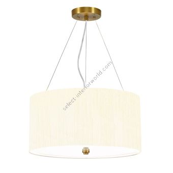 Elstead Lighting / Pendants & Suspension Lights / Pearce 18 Aged Brass with Ivory Shade