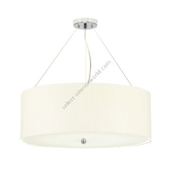 Elstead Lighting / Pendants & Suspension Lights / Pearce 22 Polished Chrome with Ivory Shade