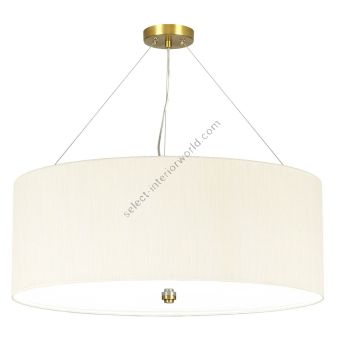 Elstead Lighting / Pendants & Suspension Lights / Pearce 26 Aged Brass with Ivory Shade