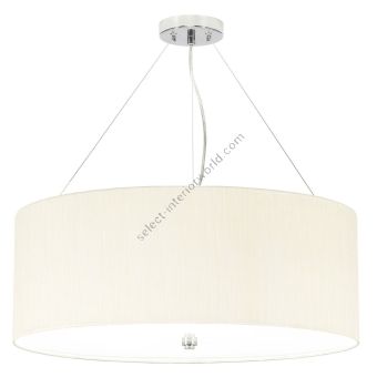 Elstead Lighting / Pendants & Suspension Lights / Pearce 26 Polished Chrome with Ivory Shade