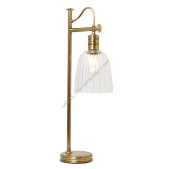 Elstead Lighting / Table Lamps / Douille 1 Aged Brass with Clear Shade