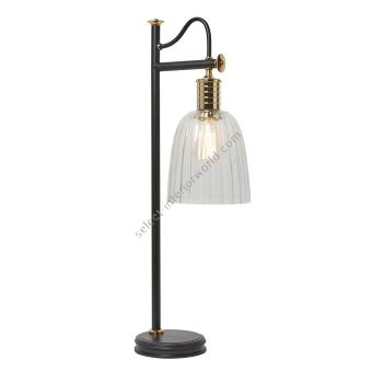 Elstead Lighting / Table Lamps / Douille 1 Polished Brass with Clear Shade