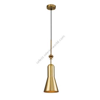 Elstead Lighting / Pendant Lights / Etoile 1lt Medium Aged Brass and Gold Leaf