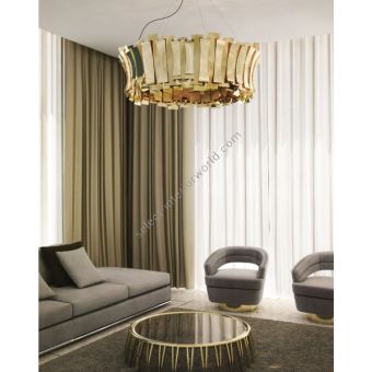 DelightFULL / Chandeliers / Etta Round Chandelier in Brass