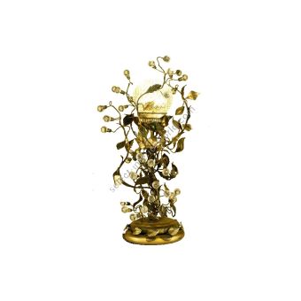 Mechini / Table Lamps / Clear Bohemian Crystal & Crystal Round Lampshades F319/1