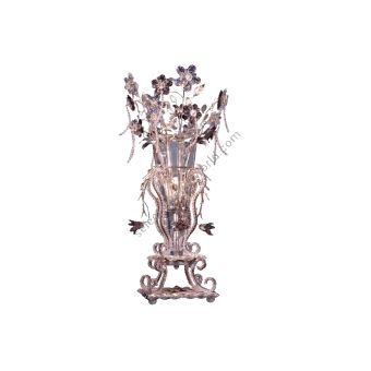 Mechini / Table Lamps / Wrought Iron with Crystal Vase F788/1