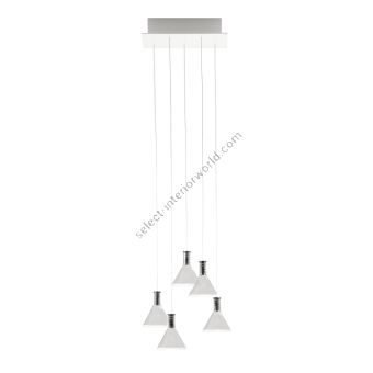 Fabbian / LED Ceiling Lights / Multispot Polair F32 A47 5 spots 30x15cm