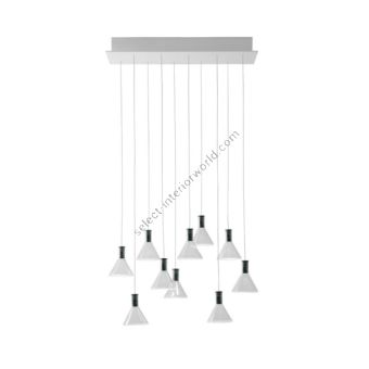 Fabbian / LED Ceiling Lights / Multispot Polair F32 10 spots 60x15cm