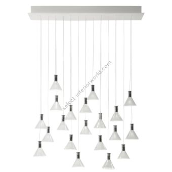 Fabbian / LED Ceiling Lights / Multispot Polair F32 20 spots 90x15cm