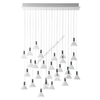Fabbian / LED Ceiling Lights / Multispot Polair F32 30 spots 90x15cm