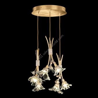 Fine Art Handcrafted Lighting / Round Pendant Lights / Azu 22″ 916540 