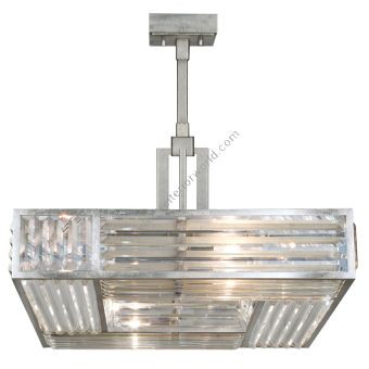 Fine Art Handcrafted Lighting / Square Pendant / Crystal Enchantment 25″ 813040