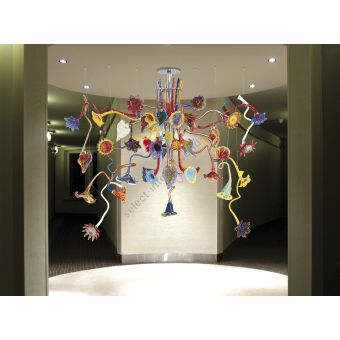 Glass & Glass Murano / Chandeliers / Forme Colorate C-Ikebana 1