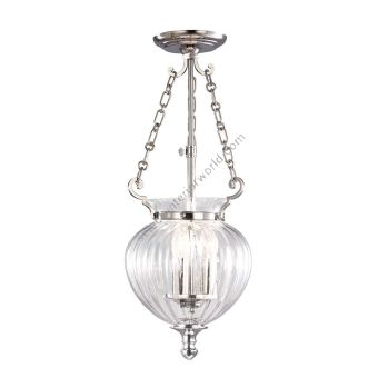 Elstead Lighting / Pendant Lights / Finsbury Park 3 Small Polished Nickel