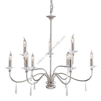 Elstead Lighting / Chandeliers / Finsbury Park 9 Polished Nickel