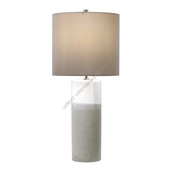 Elstead Lighting / Table Lamps / Fulwell 1 White Gloss and Matt Grey with Dark Grey Shade