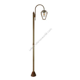 Post Lamp 270cm 1-light Antique Brass Gemstone 3471 by Moretti Luce